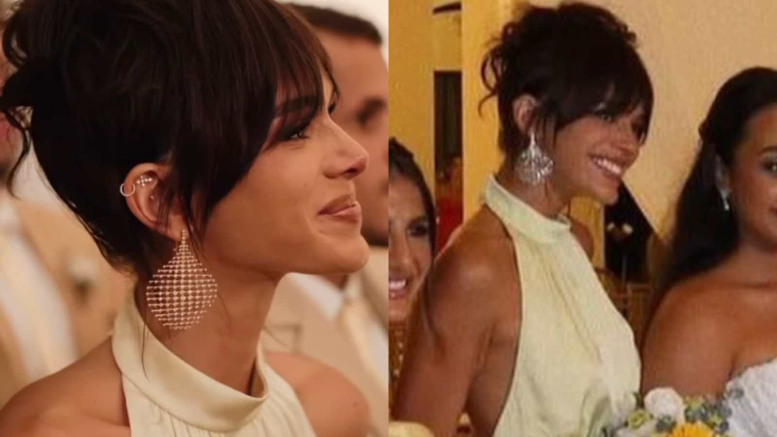 Bruna Marquezine esbanja elegância em look para ser madrinha de casamento