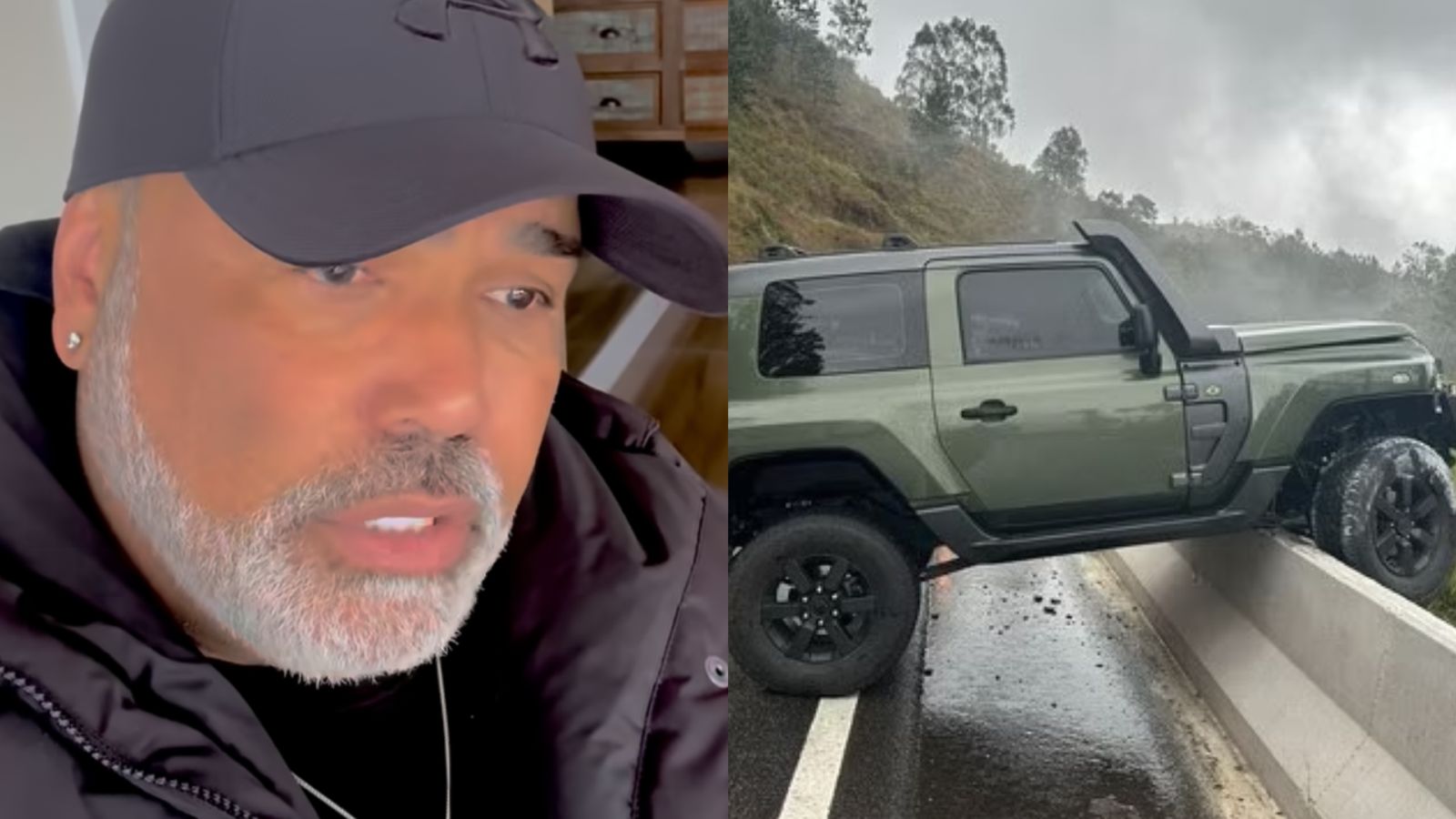 Cantor da dupla Rick e Renner sofre acidente de carro em rodovia: ‘Susto’