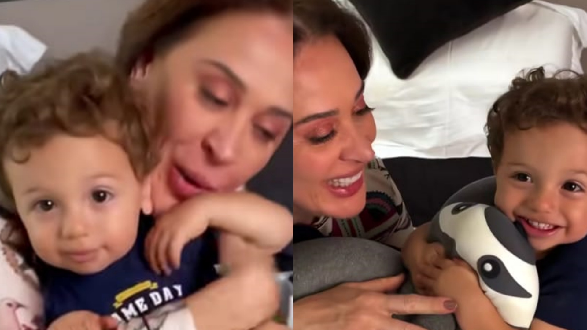 Claudia Raia divide momento fofo com o filho caçula: ‘Amor da minha vida’