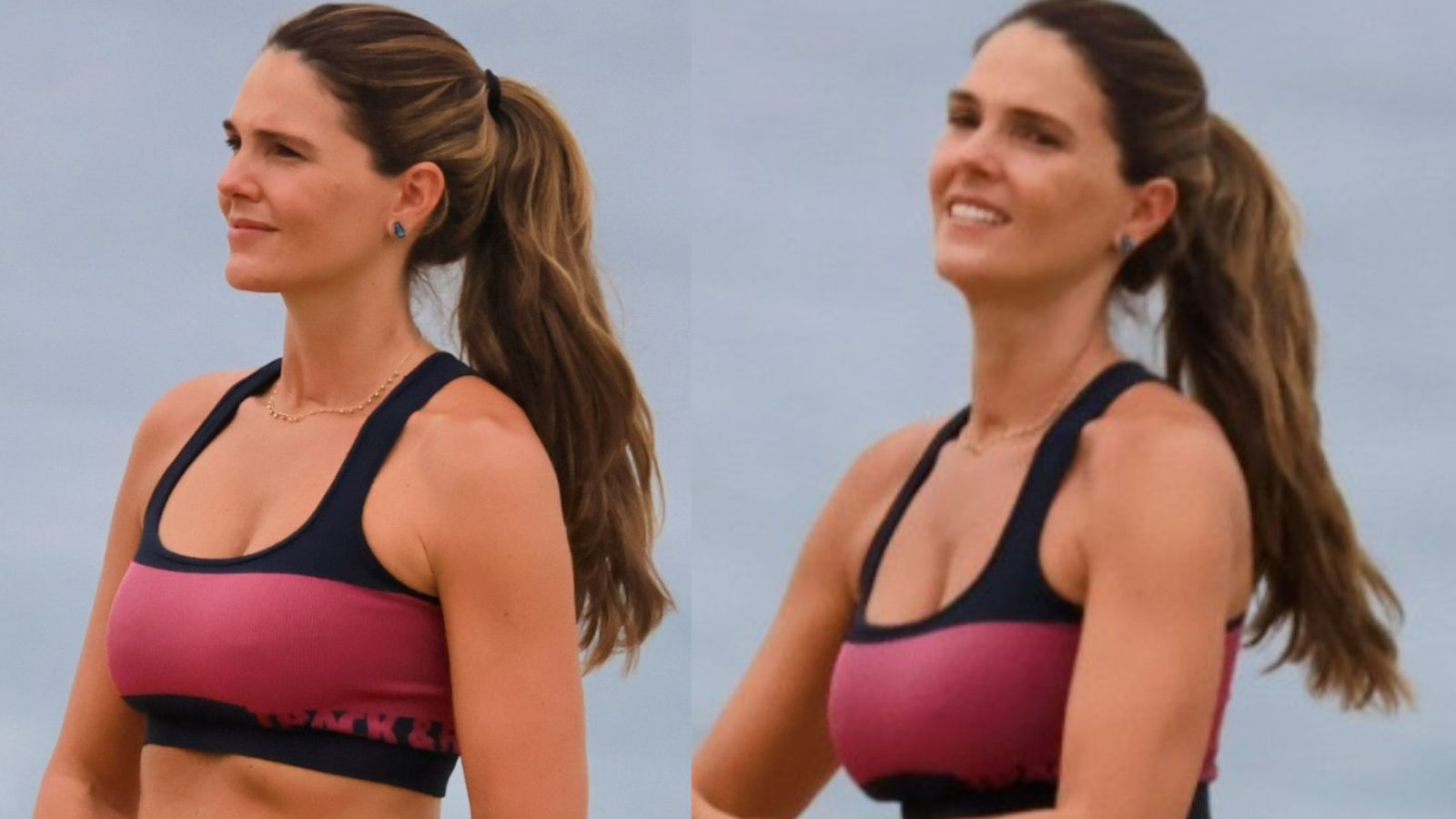 Daniella Sarahyba esbanja beleza durante rara aparição em público na praia