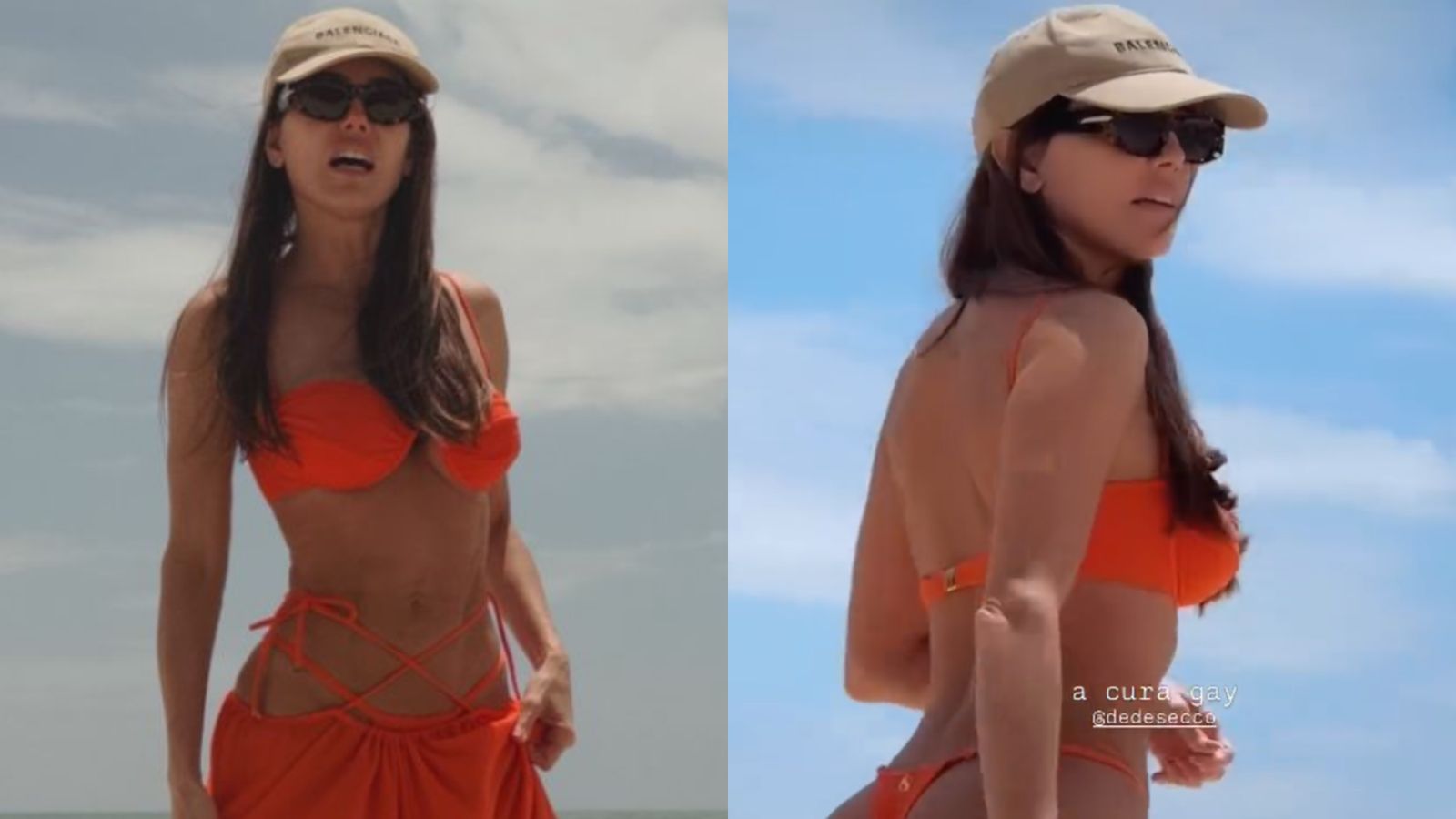 Deborah Secco dá um show de beleza ao curtir dia de folga em praia na Bahia