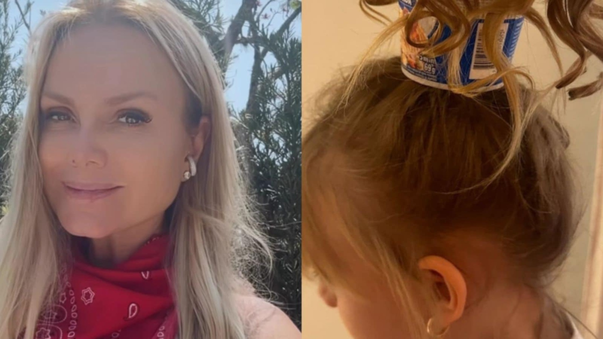 Eliana solta a imaginação ao fazer cabelo maluco para a filha ir à escola
