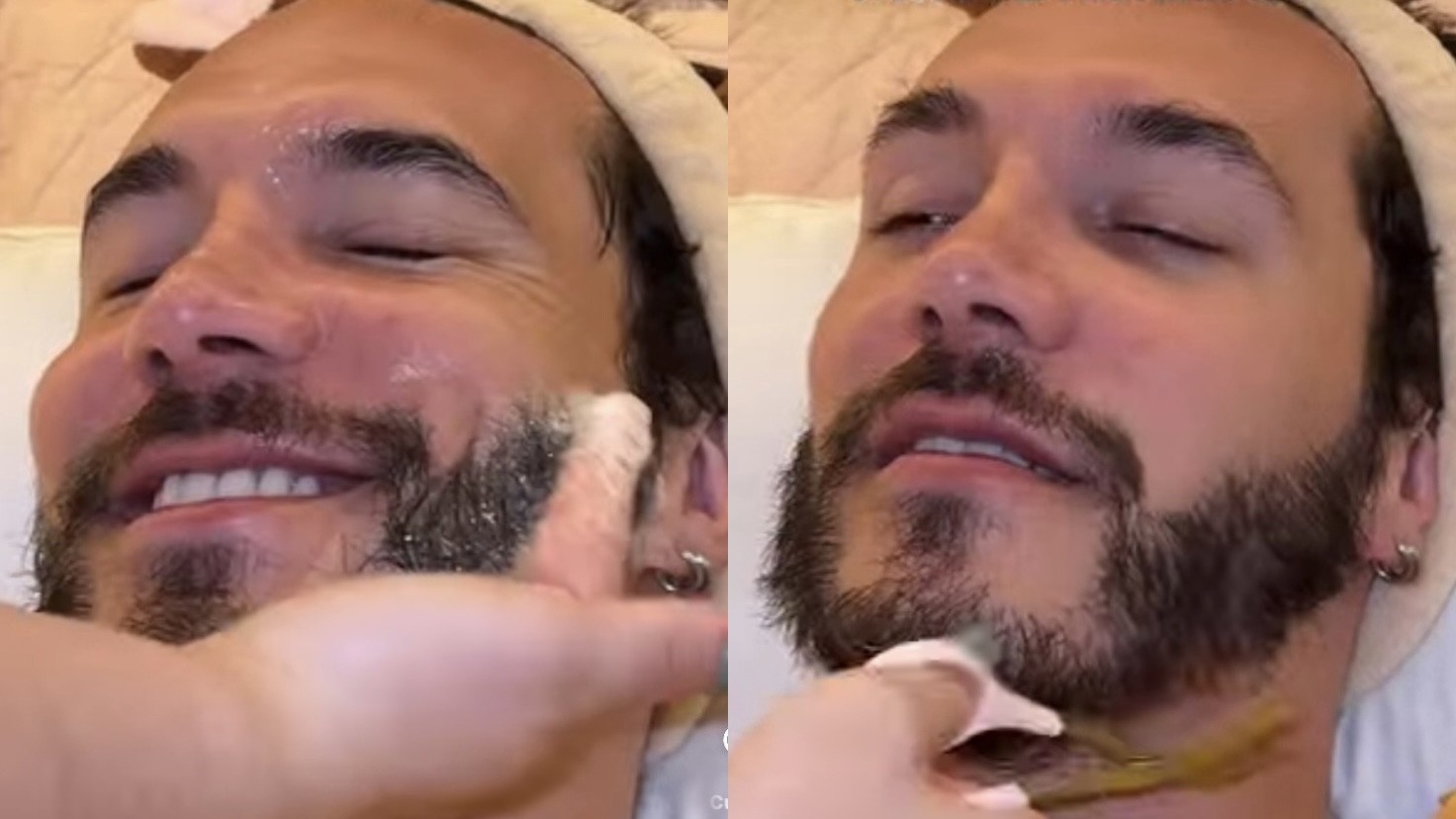 Eliezer mostra dia de skincare com Viih Tube e brinca: ‘Bem delicada’