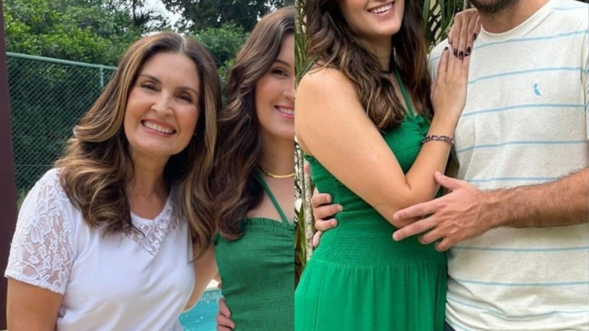 Fátima Bernardes faz festa para a filha e o genro em sua mansão