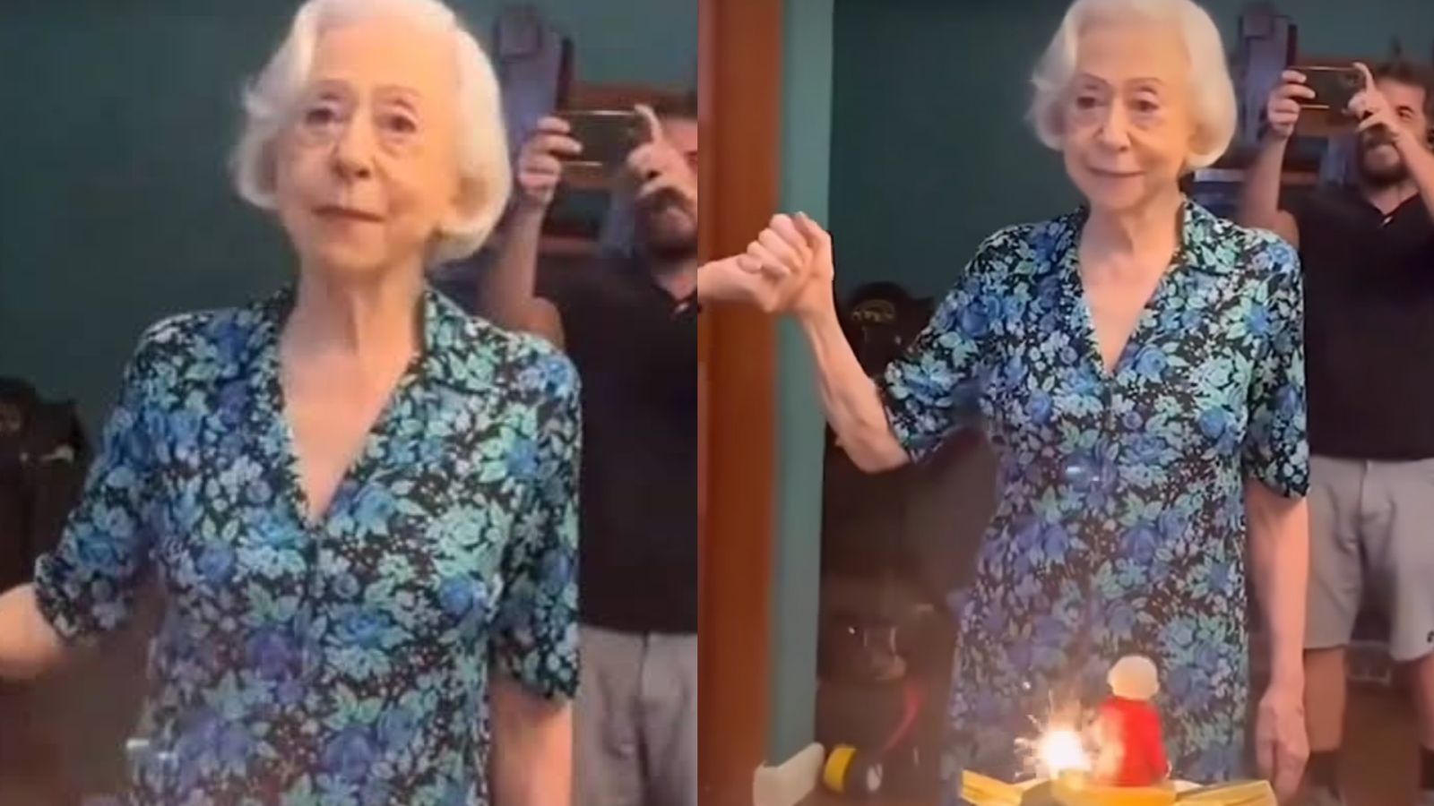 Fernanda Montenegro se emociona ao ganhar festa simples para celebrar 95 anos