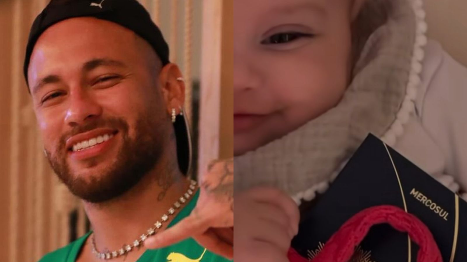 Filha caçula de Neymar Jr ganha seu primeiro passaporte com três meses de vida