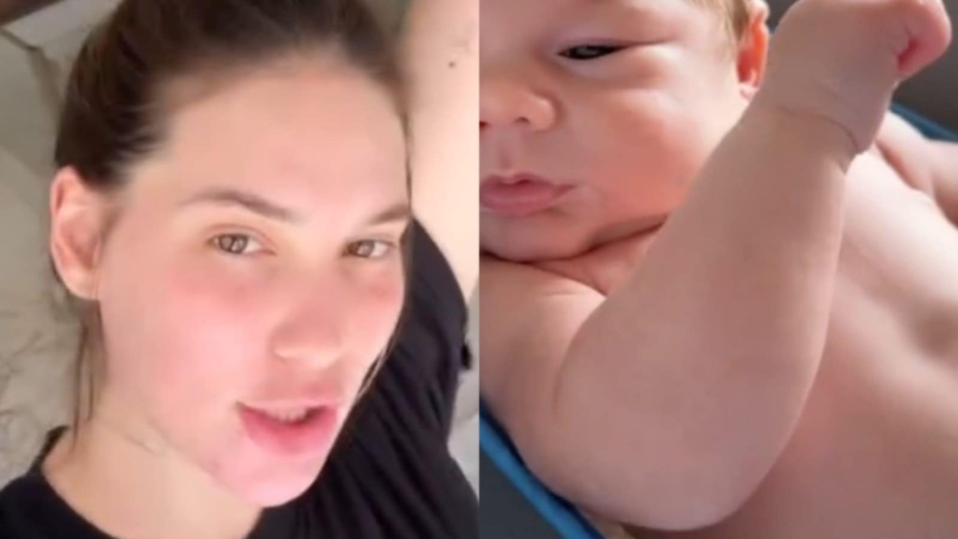 Filho de Virginia e Zé Felipe completa um mês e dá show de fofura em banho