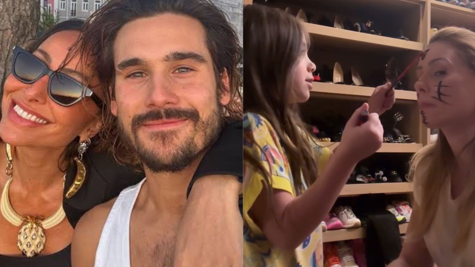 Mãe de Nicolas Prattes se diverte em momento fofo com a filha de Sabrina Sato