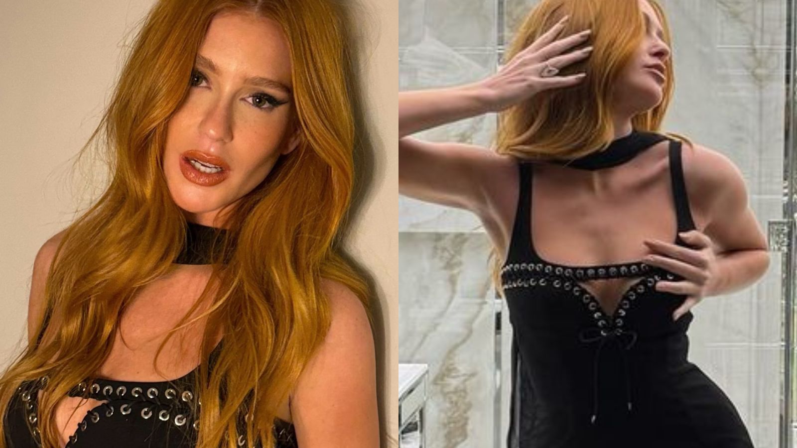 Marina Ruy Barbosa chama atenção ao usar look preto nada básico em Paris