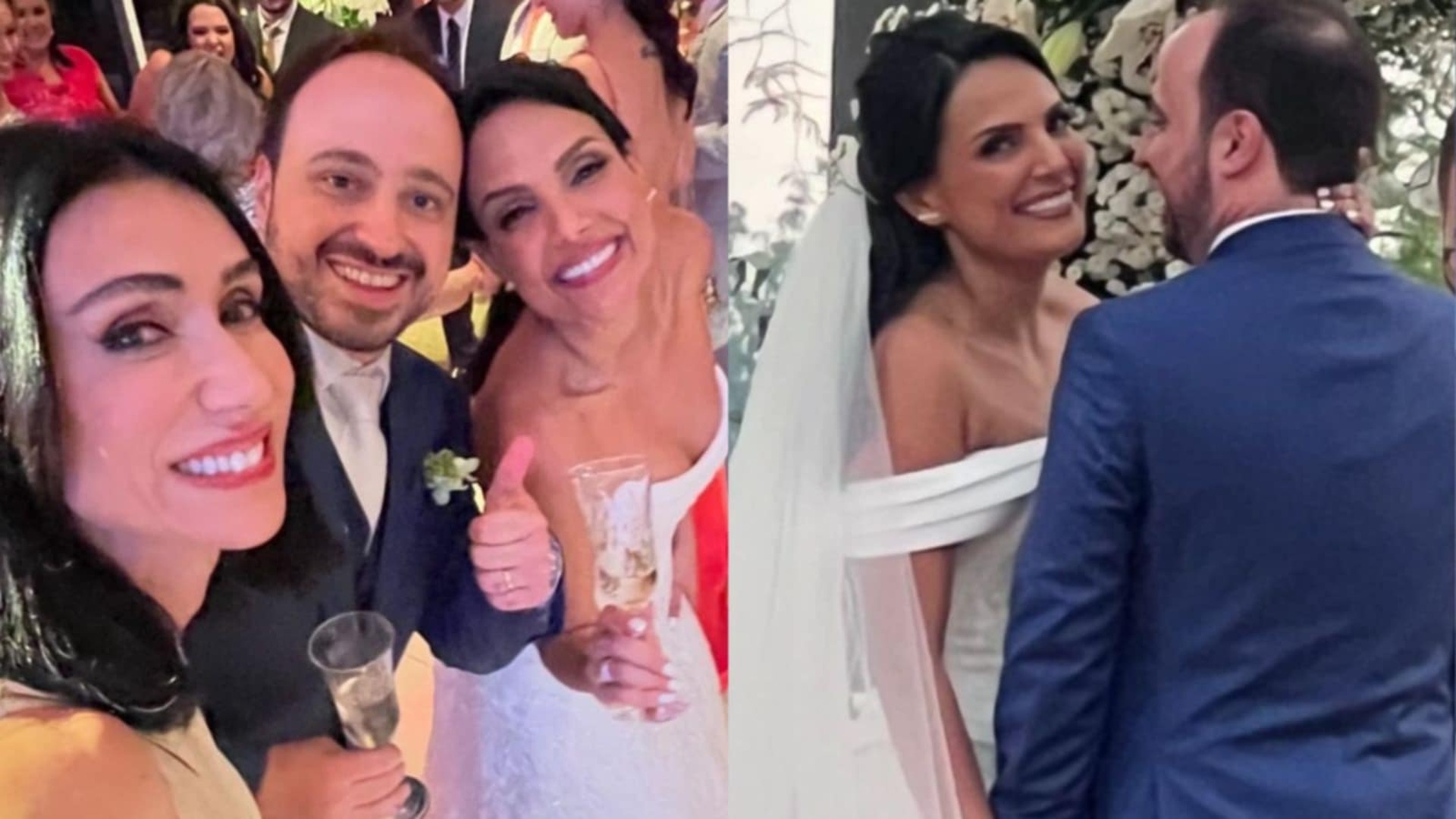 Michelle Barros mostra fotos do casamento de Márcia Dantas
