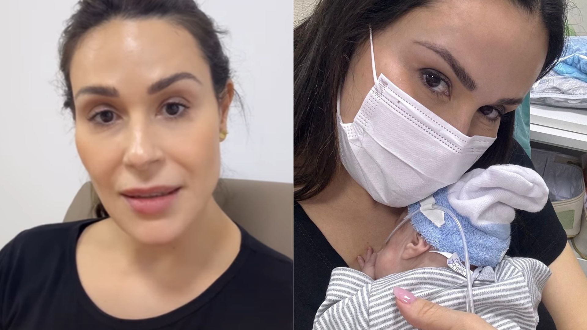 Nadja Haddad conta que parou de amamentar o filho após cirurgia: ‘Triste’