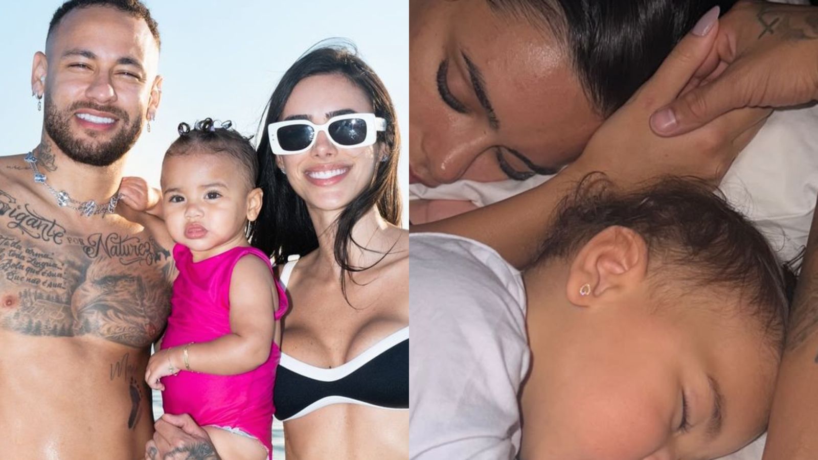 Neymar Jr encanta ao compartilhar cena fofa com Mavie e Bruna Biancardi