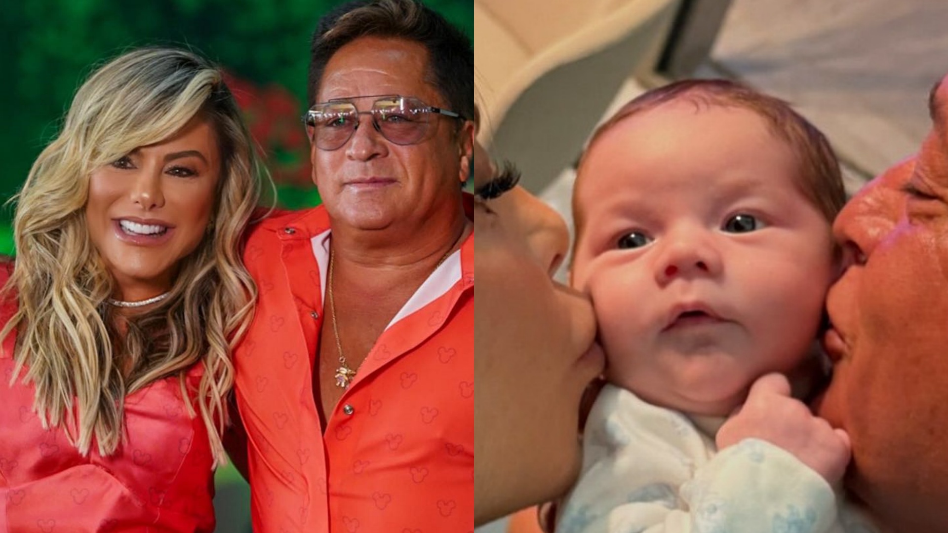 Poliana Rocha divide clique encantador com Leonardo e o neto: ‘Nosso príncipe’