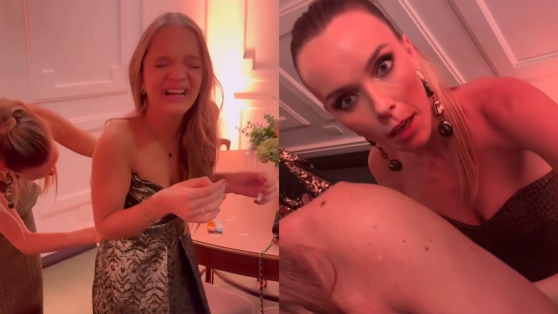Rafaella Justus tem seu vestido rasgado na festa de Fabiana Justus; veja