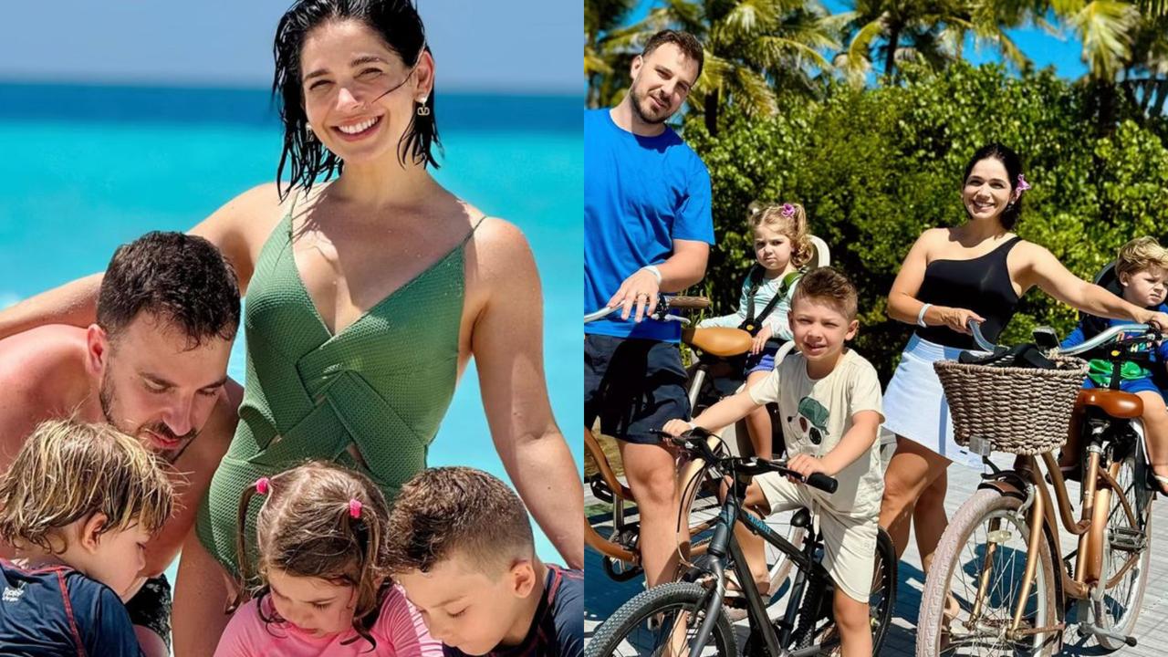 Sabrina Petraglia curte férias com a família nas Maldivas: ‘Mais felizes’