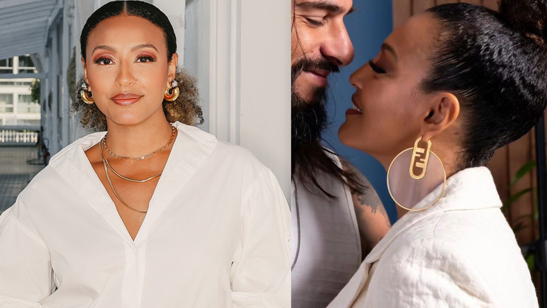 Sheron Menezzes posa em clima de romance com o marido em data especial