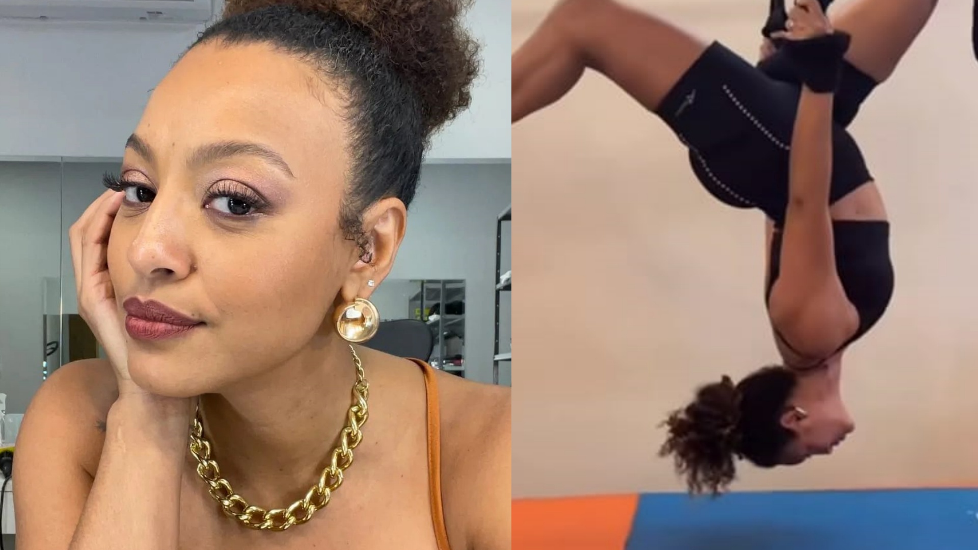 Sheron Menezzes chama atenção ao mostrar elasticidade: ‘Desafiando’