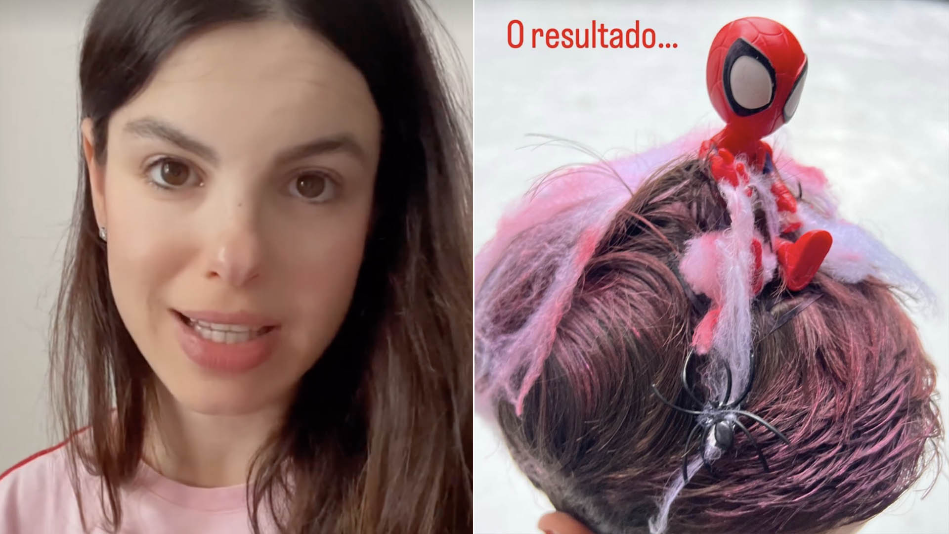 Sthefany Brito revela truque para colocar boneco no cabelo maluco do filho