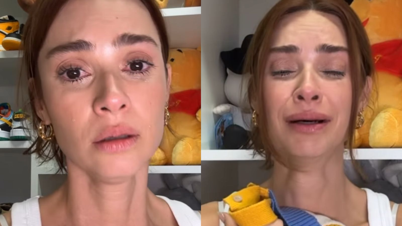 Thaila Ayala cai no choro ao notar que roupas dos filhos não servem mais: ‘Não é cena’