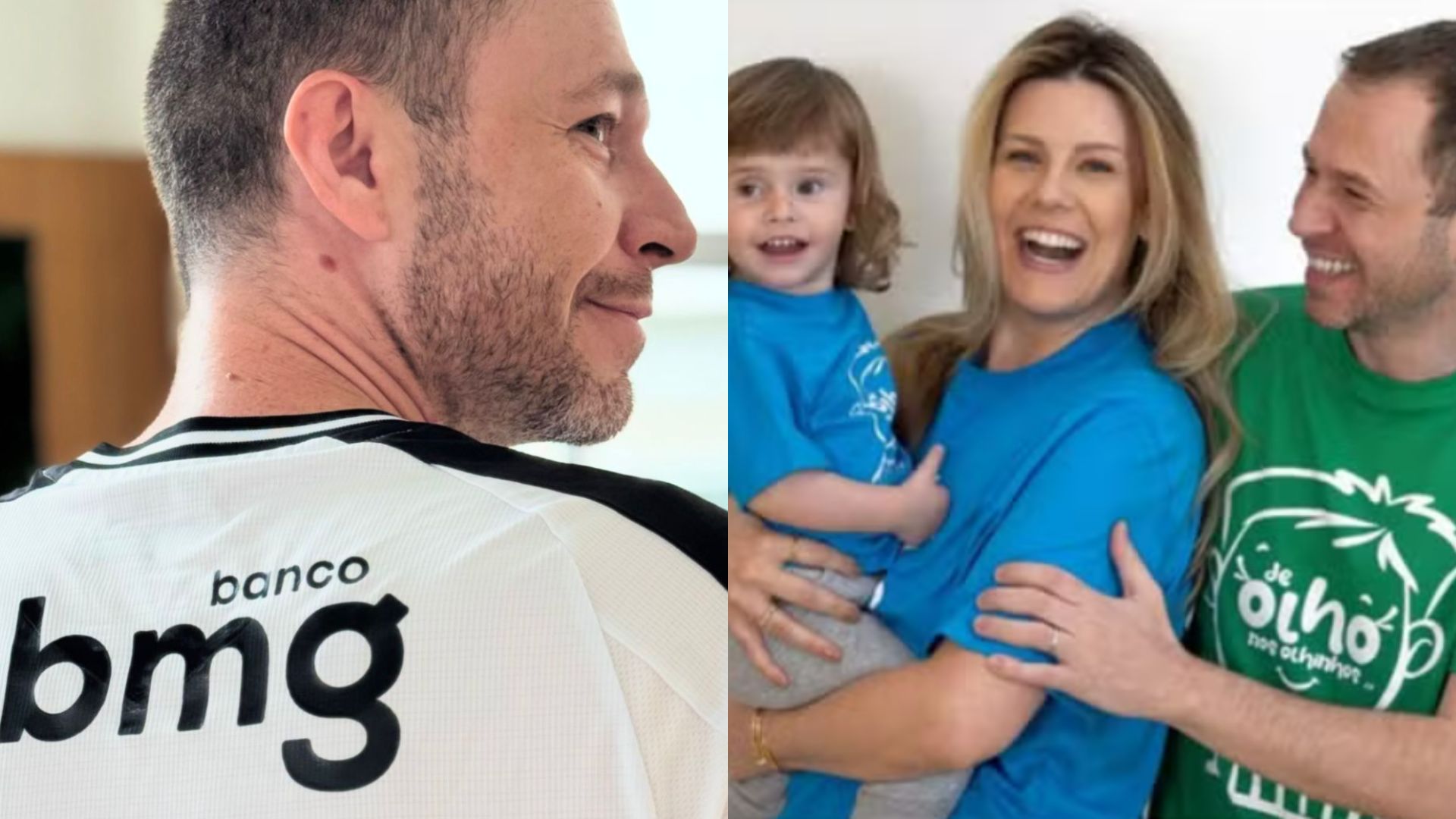 Após campanha contra o câncer ocular, Tiago Leifert recebe camisa do Vasco com nome da filha