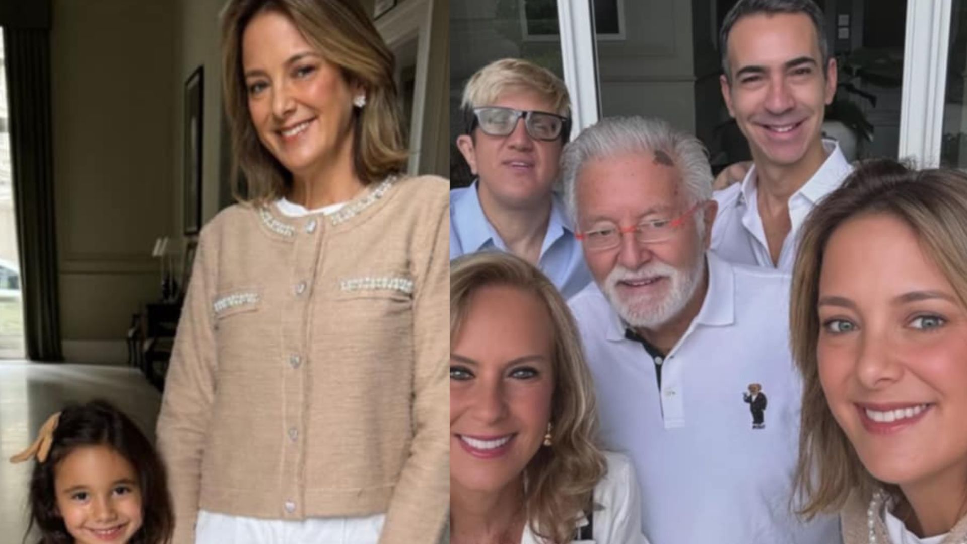 Ticiane Pinheiro combina look com a filha caçula em encontro com a família