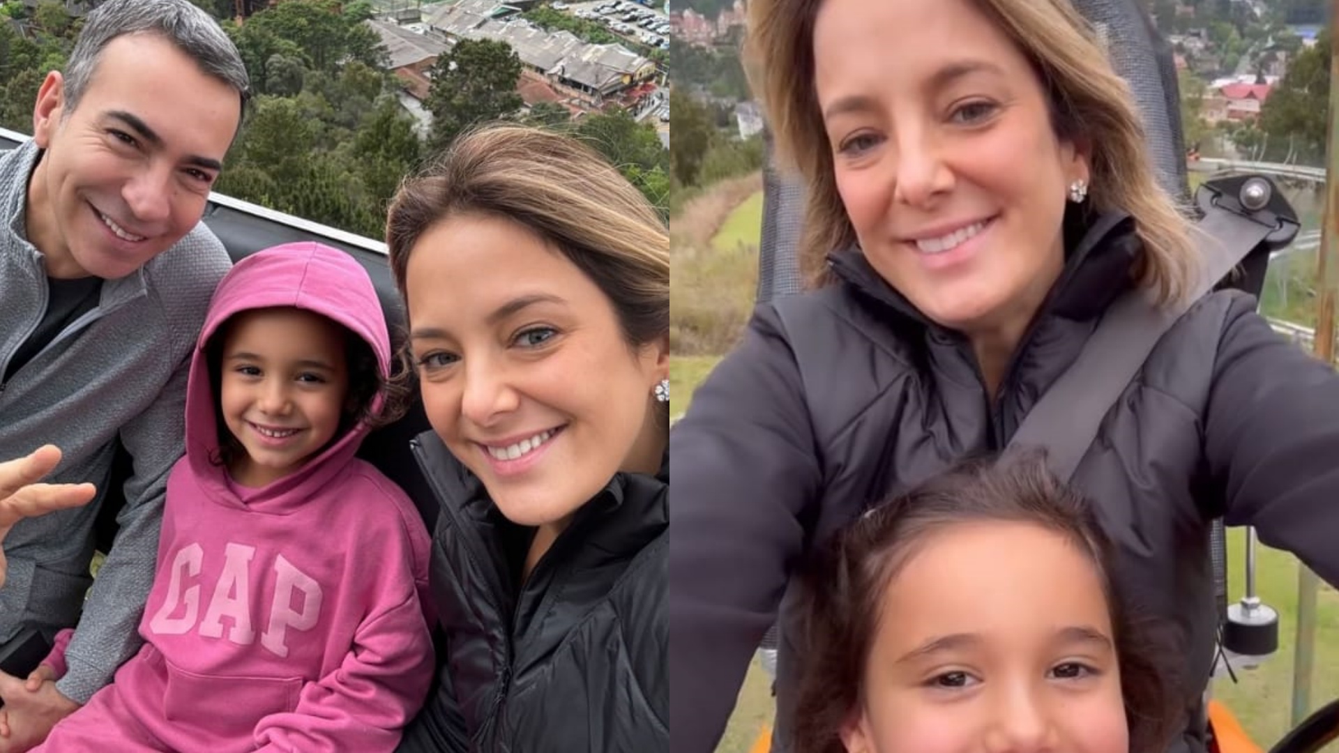 Ticiane Pinheiro curte passeio com Cesar Tralli e Manuella: ‘Muita diversão’