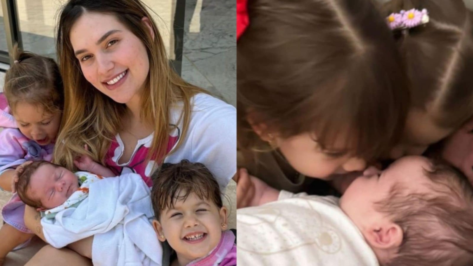 Virginia Fonseca encanta ao mostrar carinho das filhas com o irmão caçula