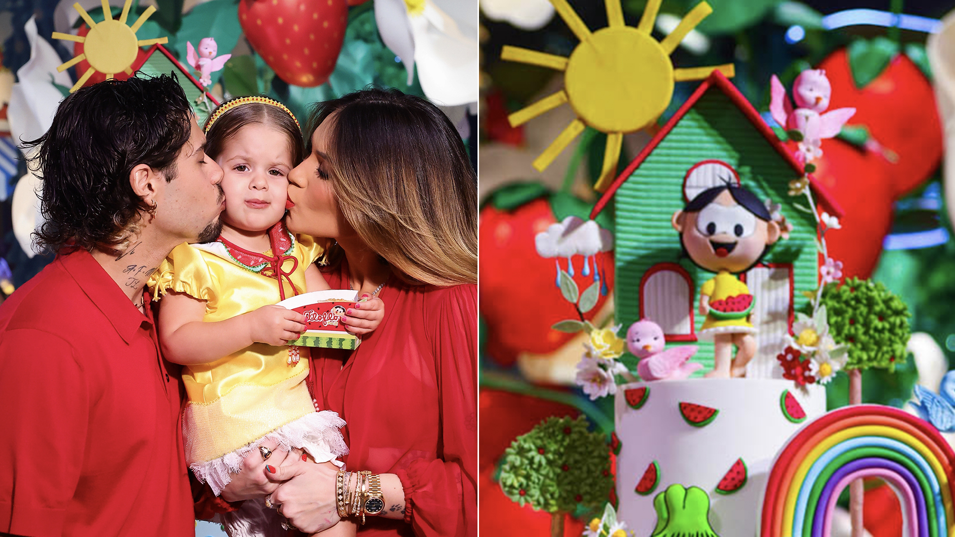 Confira como é o bolo de aniversário da festa de Maria Flor