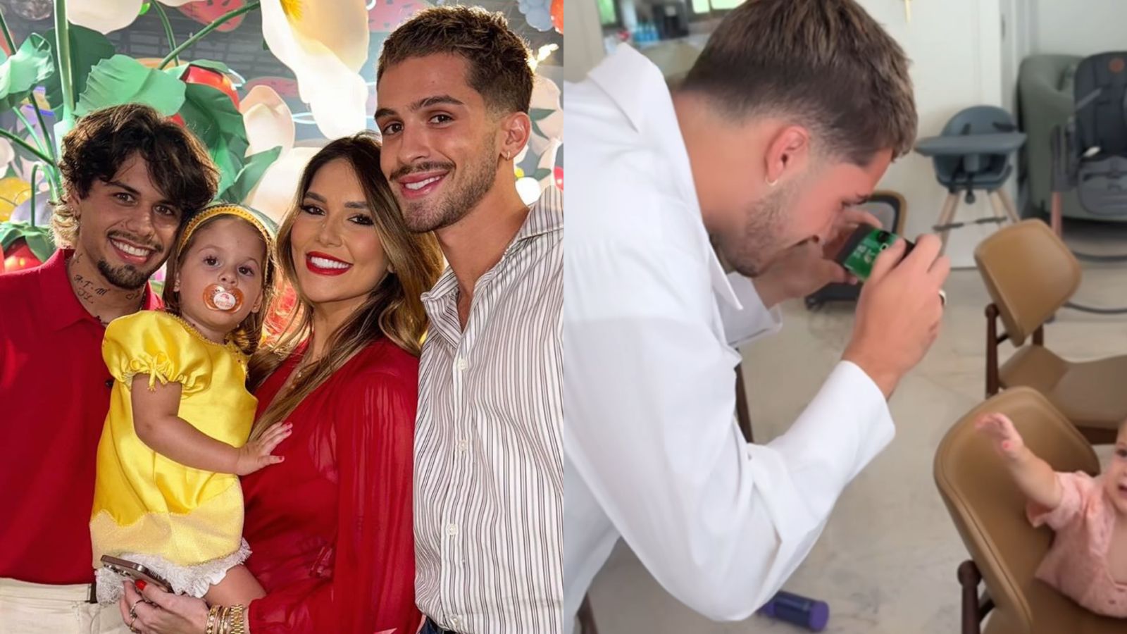Zé Felipe fica encantado com momento fofo entre sua filha e João Guilherme