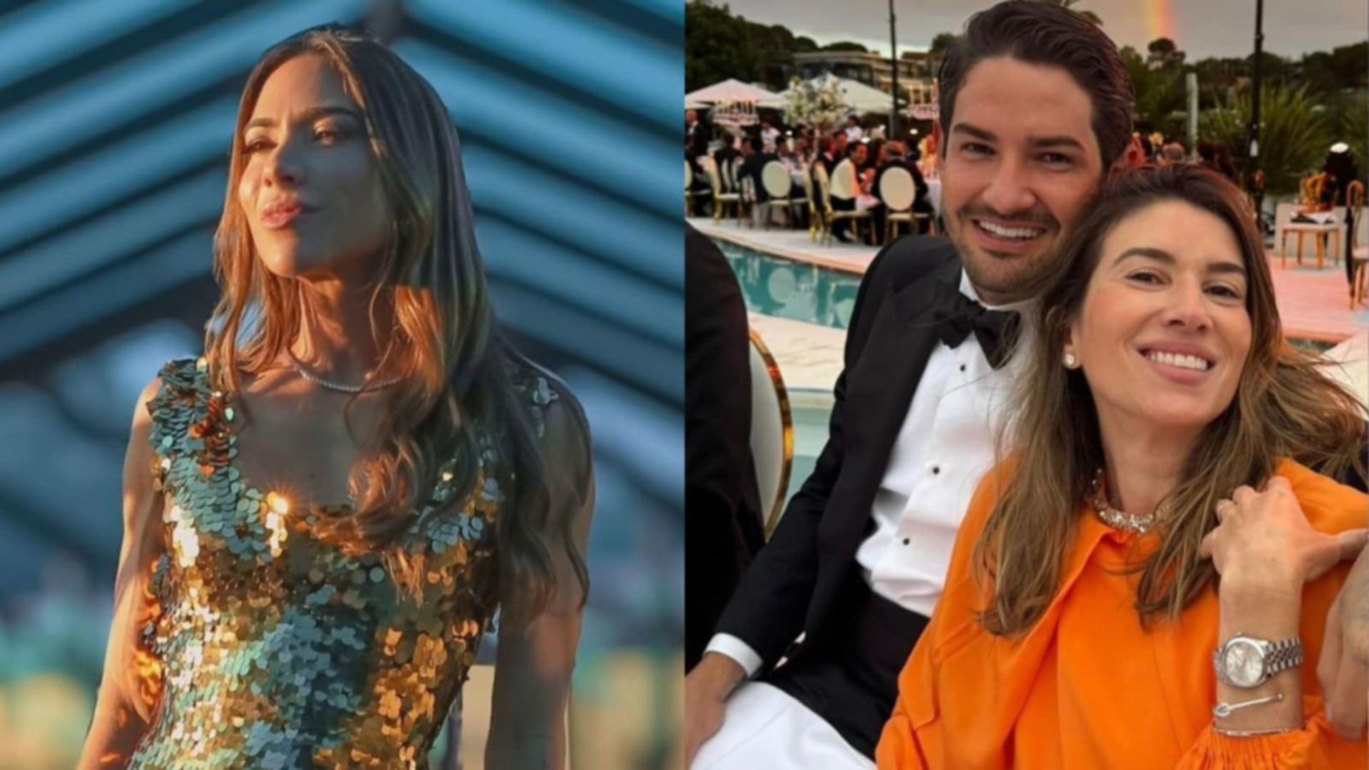 Alexandre Pato se surpreende com look de Patricia Abravanel: ‘Estátua?’