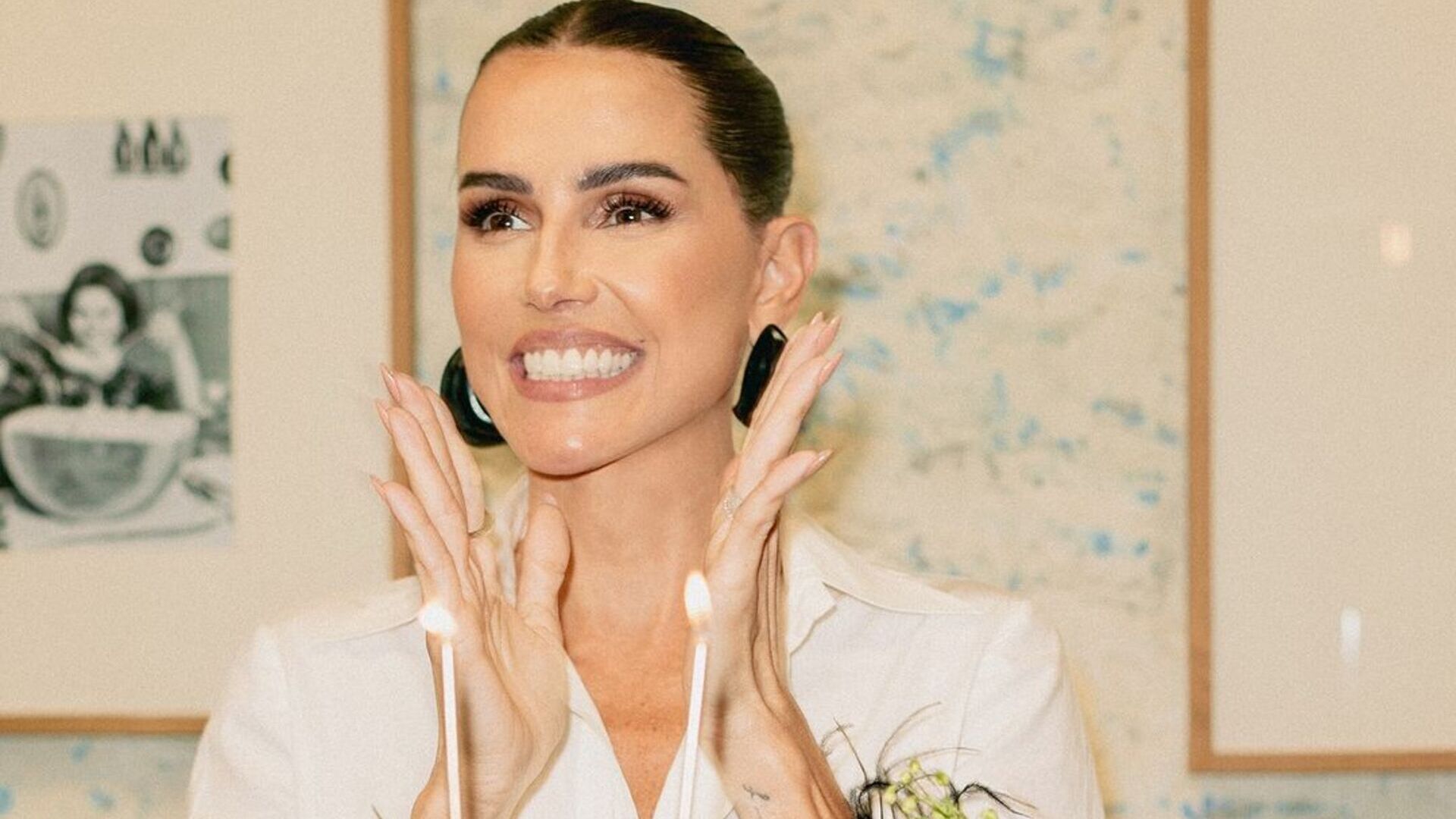 Aniversário de Deborah Secco: atriz faz segunda festa com bolo gigante