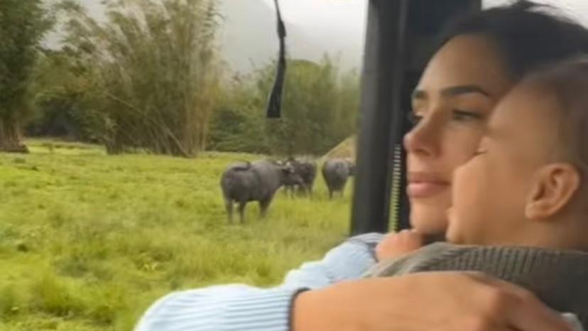 Curtindo tempo no Brasil, Bruna Biancardi leva Mavie para conhecer safári