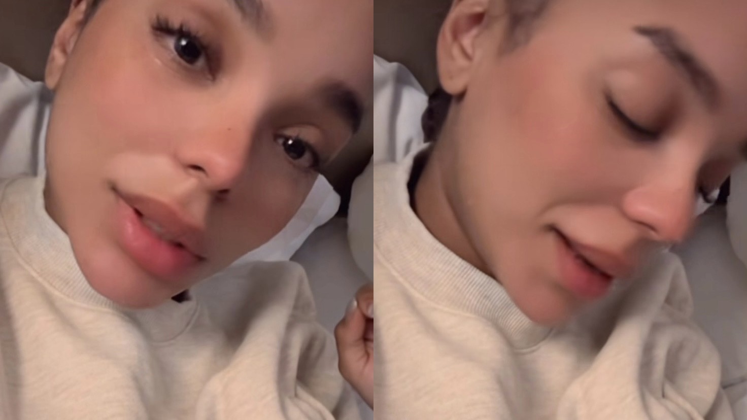 Esperando o primeiro filho, Brunna Gonçalves se emociona ao conversar com bebê