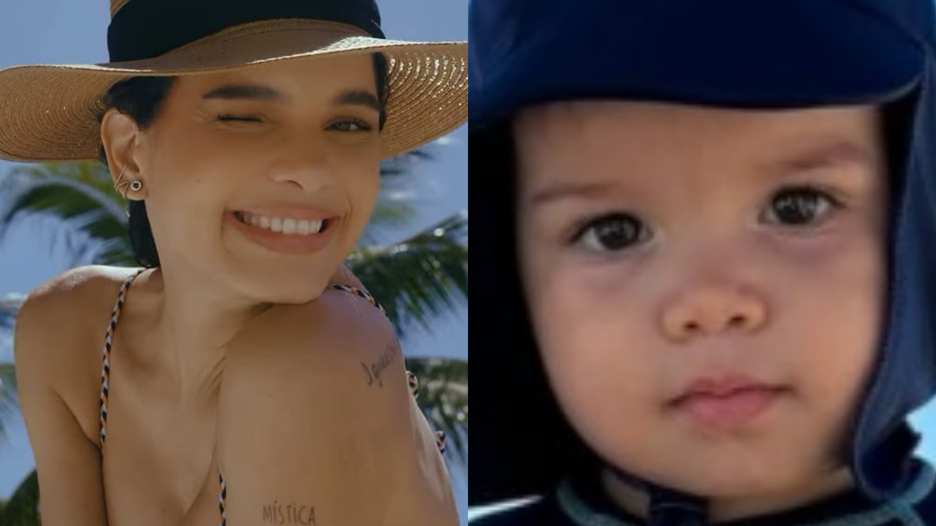 Carol Macedo encanta ao mostrar o filho curtindo o dia na praia