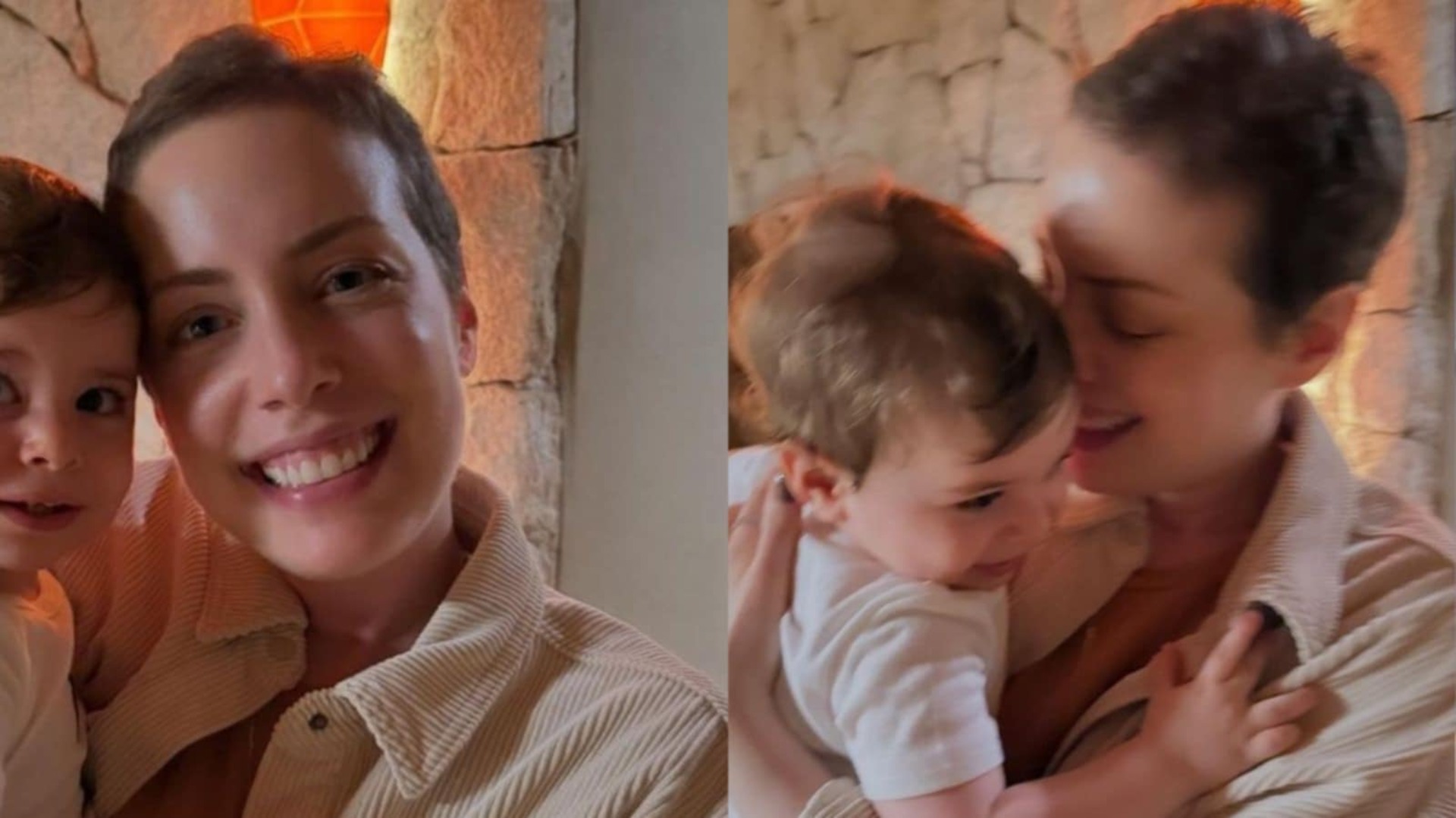 Fabiana Justus brinca sobre filho se parecer com ela: ‘Me deixa acreditar’