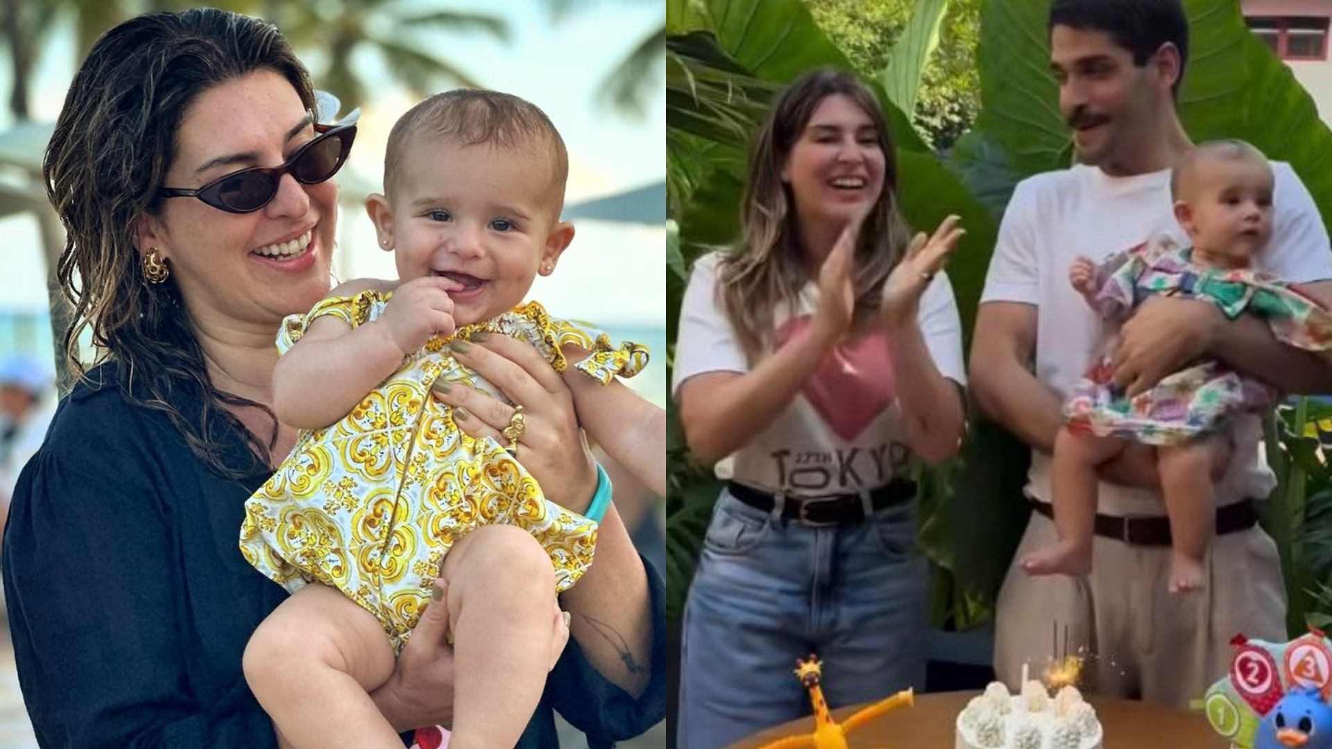 Fernanda Paes Leme celebra 7 meses da filha com festinha improvisada