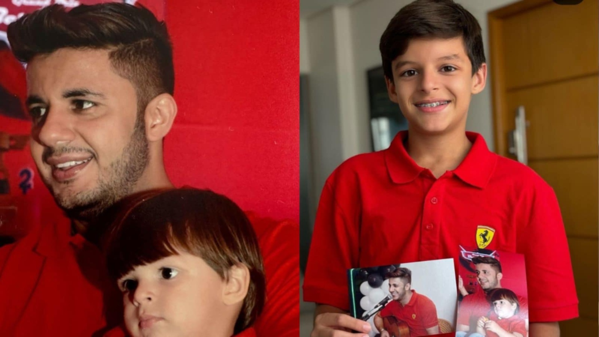 Após 9 anos, filho de Cristiano Araújo abre caixa com itens do cantor falecido