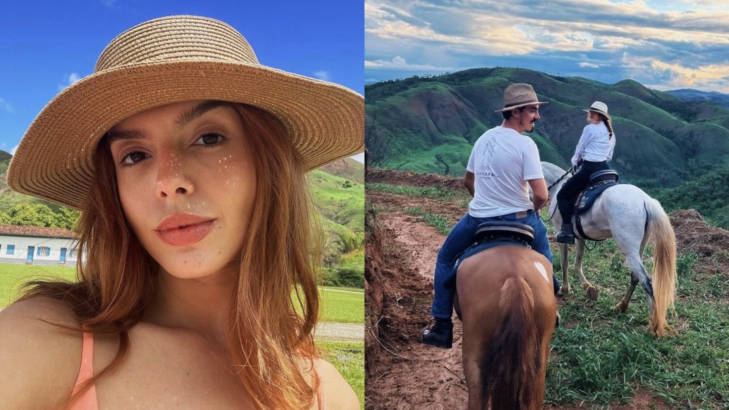 Giovanna Lancellotti abre álbum do feriado em que aparece ao lado do noivo