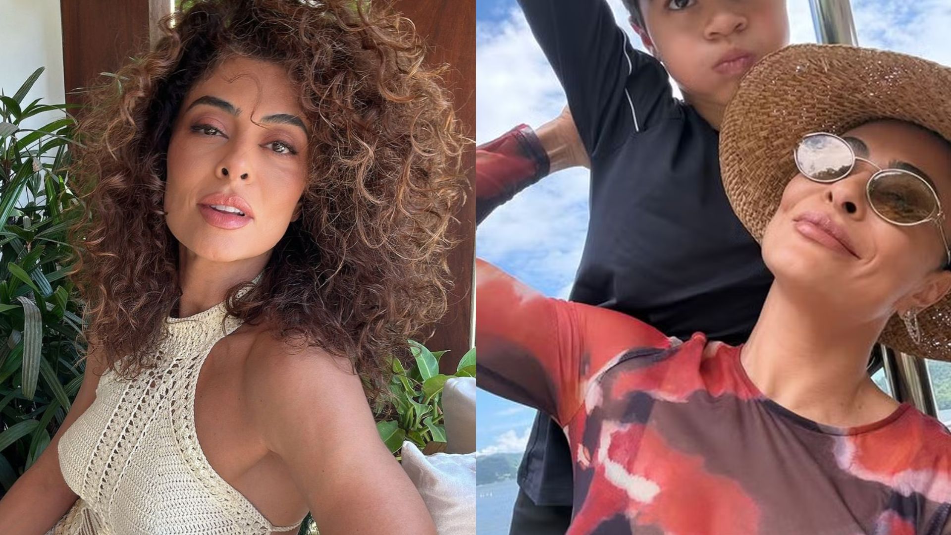 Juliana Paes encanta ao exibir fotos raras dos dois filhos durante passeio