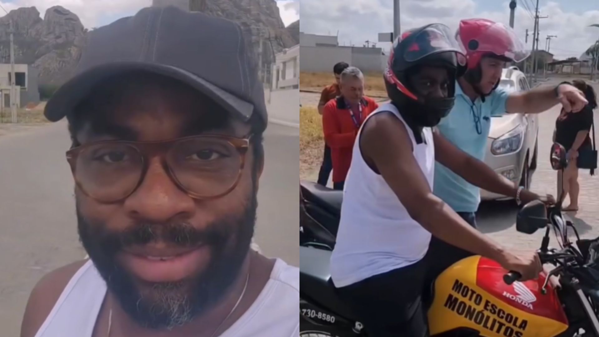 Lázaro Ramos se matricula em autoescola para dirigir moto e caminhão em filme