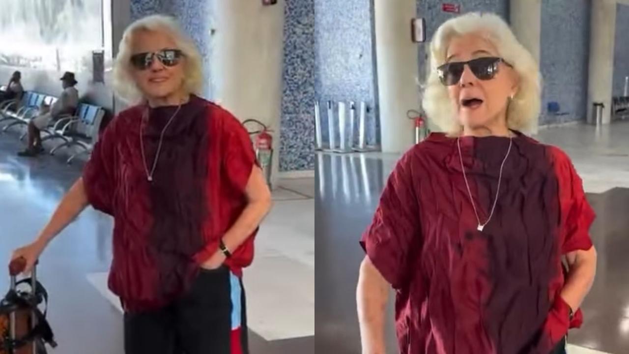 Marieta Severo reage a grupo que filma chegada de artistas no aeroporto