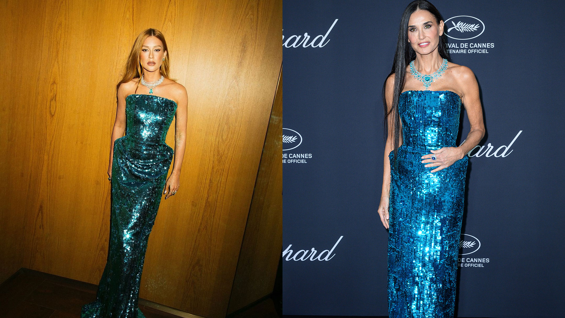 Marina Ruy Barbosa repete look usado por Demi Moore e arrasa