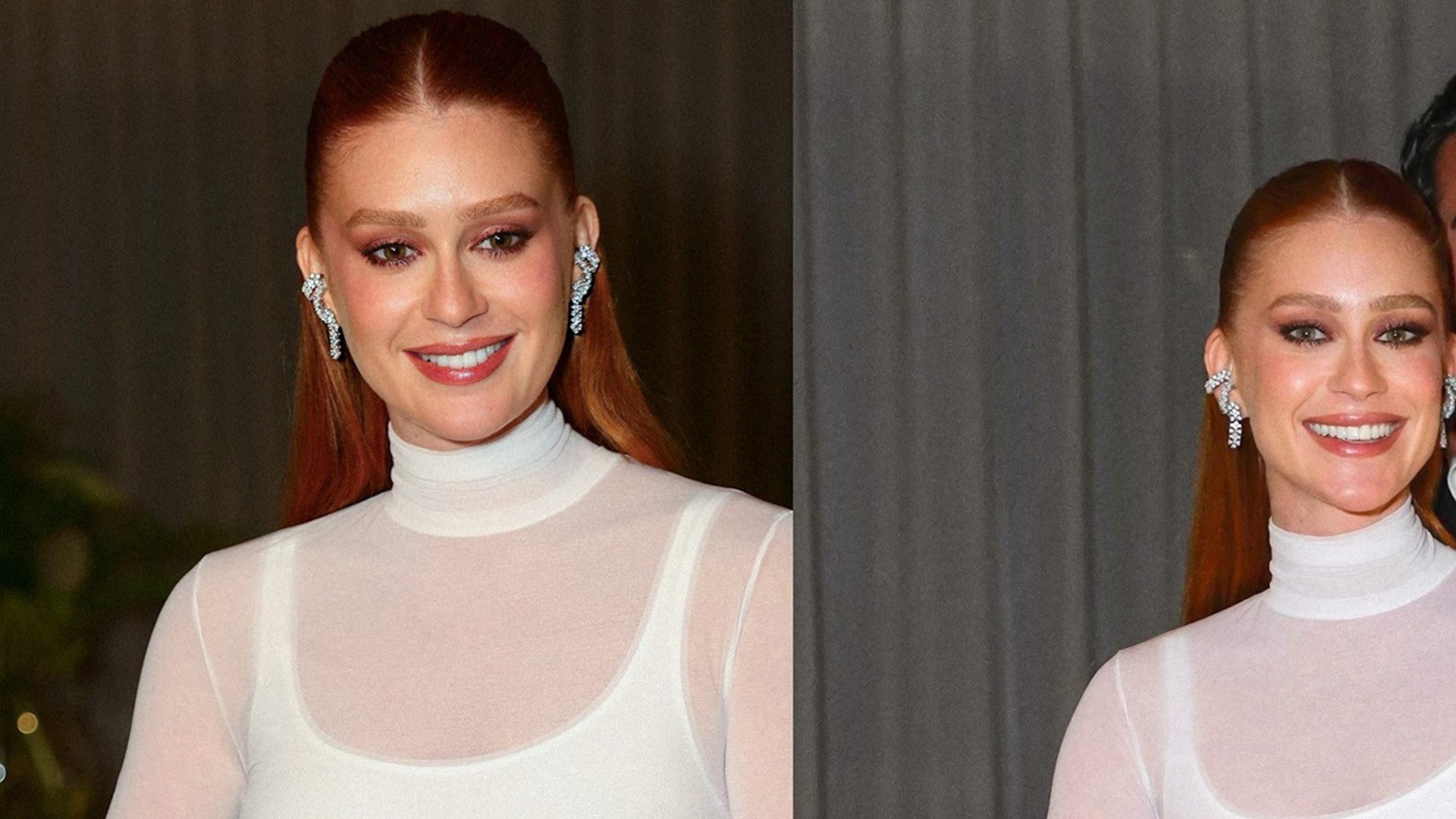 Marina Ruy Barbosa surge deslumbrante ao lado do noivo em evento
