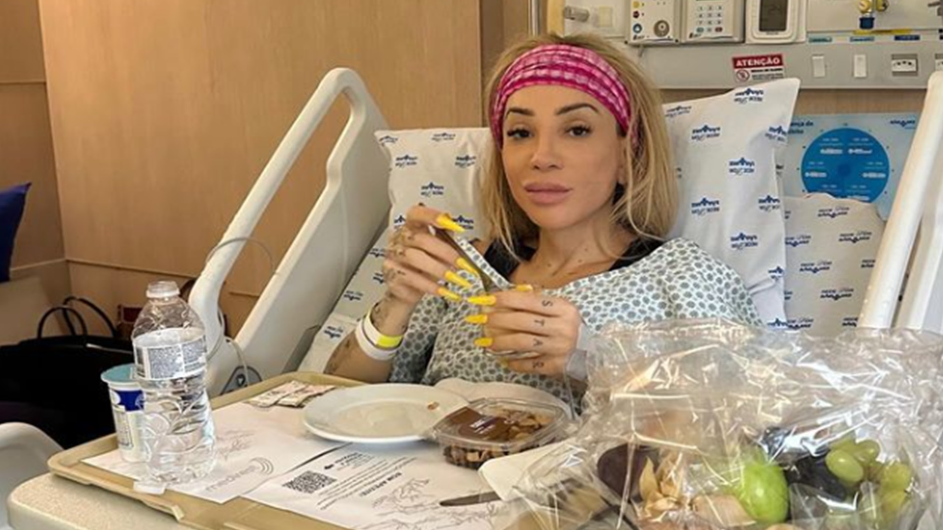 Maya Massafera posta foto no hospital após nova cirurgia: ‘Me recuperando’