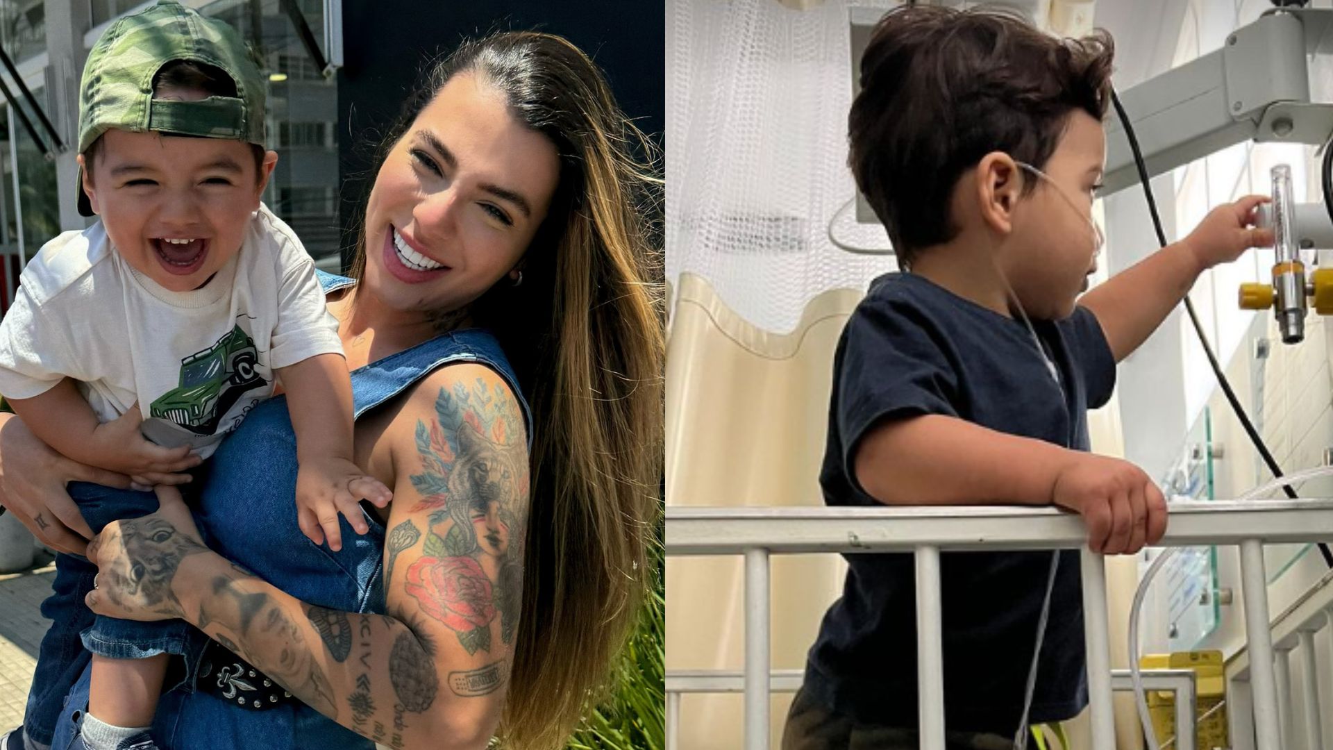 Petra Mattar celebra grande melhora do filho após internação em UTI