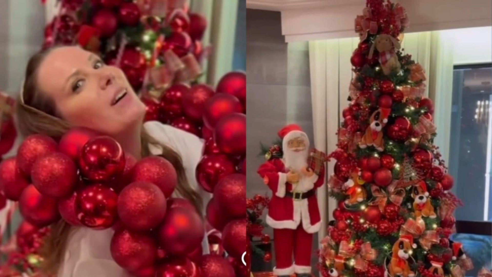 Regina Volpato impressiona com decoração de Natal de sua casa; veja