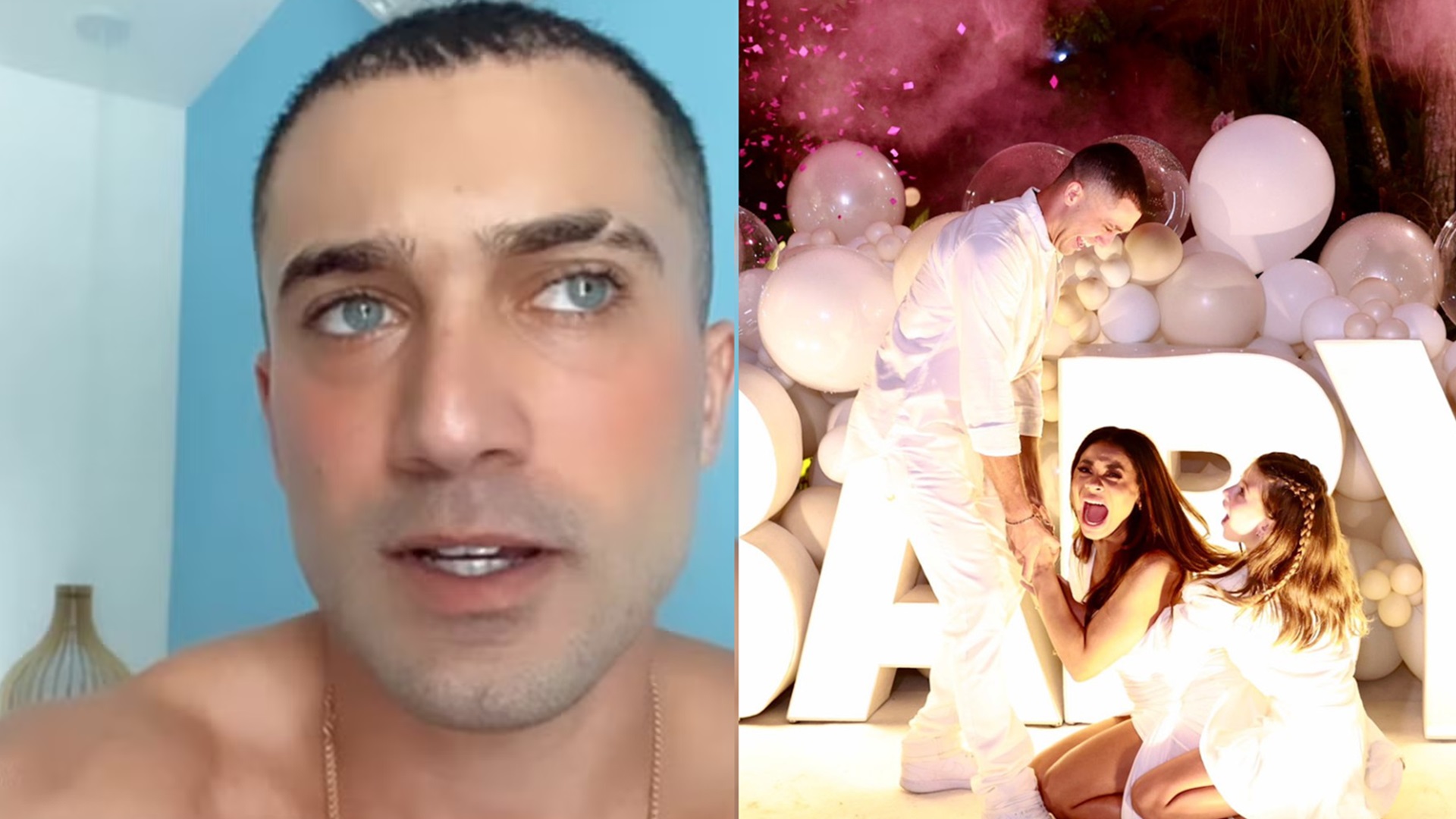 Ricardo Vianna reage após críticas a Lexa com enteada em chá revelação