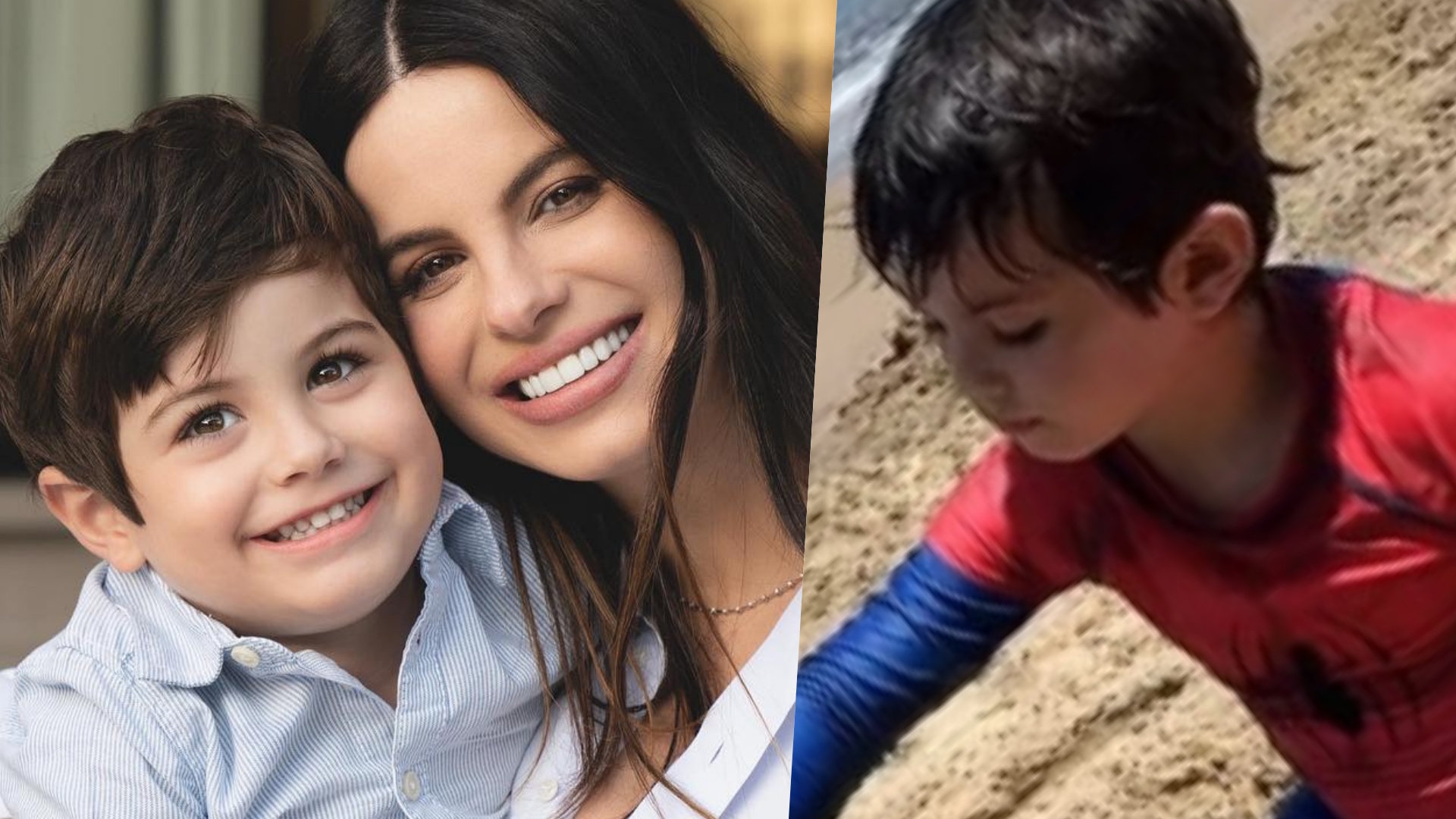 Sthefany Brito encanta ao mostrar o filho mais velho brincando na praia