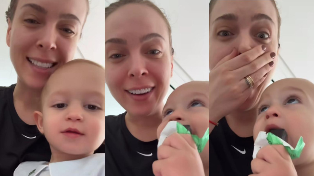 Filho de Tata Estaniecki surpreende a apresentadora em vídeo: ‘Chocada’