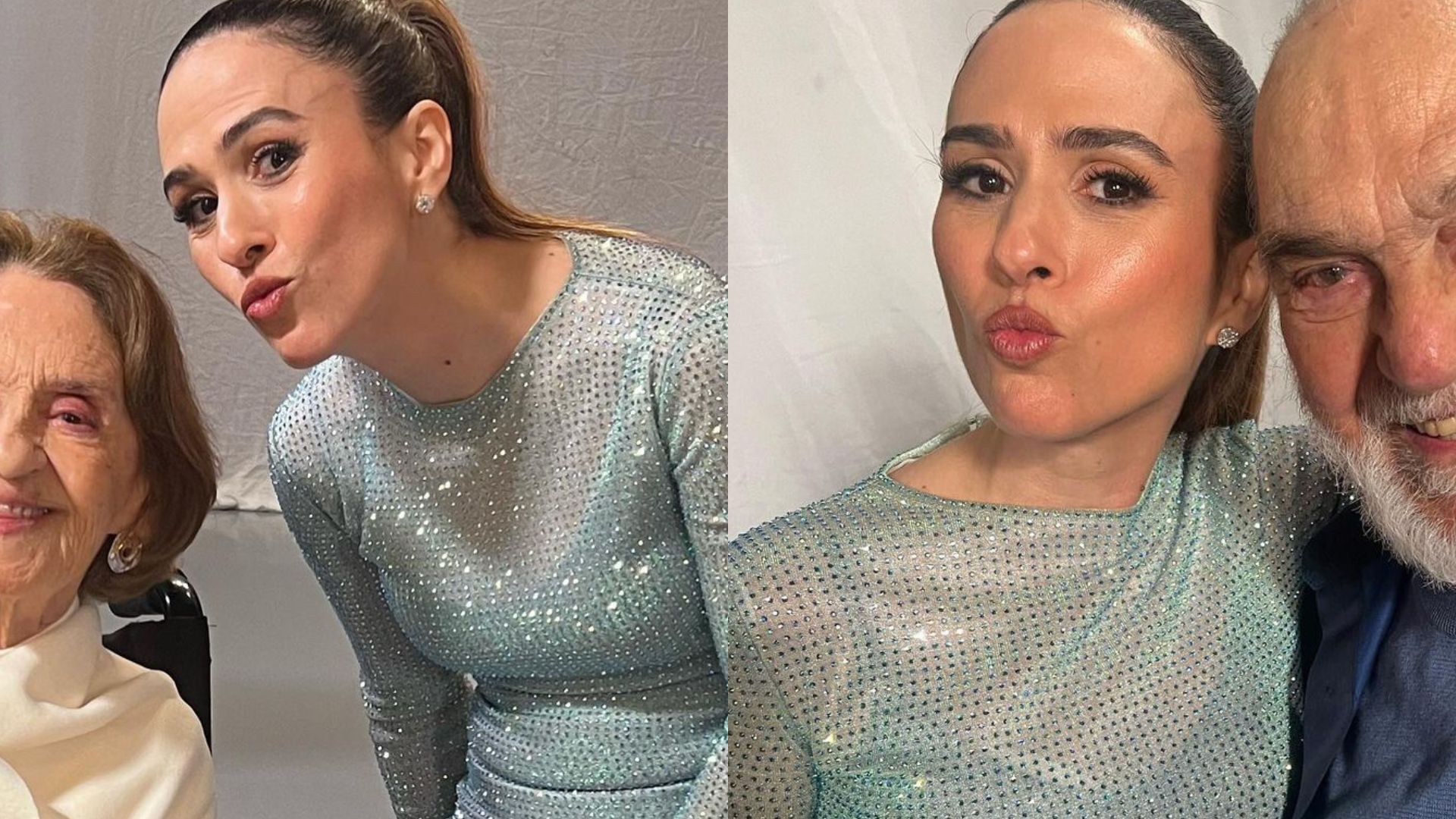 Tata Werneck tieta Laura Cardoso e Lima Duarte nos bastidores: ‘Dois tesouros’